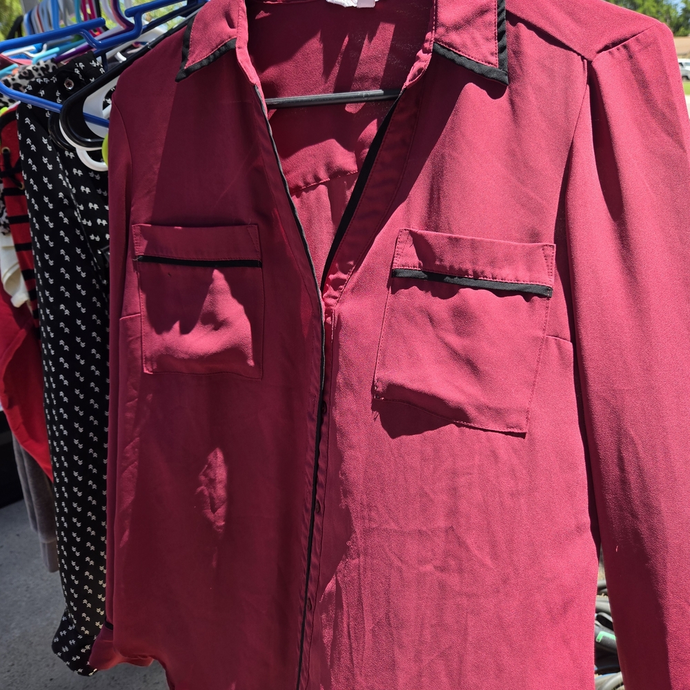 Candie's Maroon Blazer with Black Trim